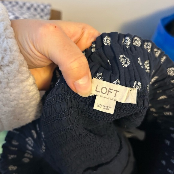 Loft Shell Smocked Ruffle Mini Skirt - Picture 3 of 5